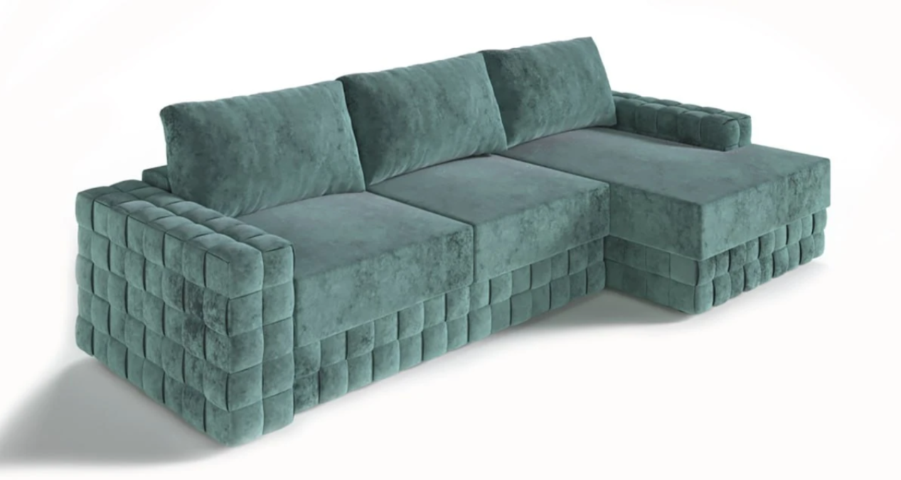 Угловой диван Париж изумруд OWN-27 правый